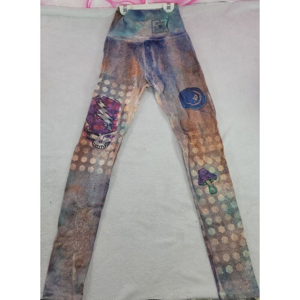 ​Tristan & Hannah Grateful Dead Leggings Iko Iko Stealie Mushroom Yoga Small 4K